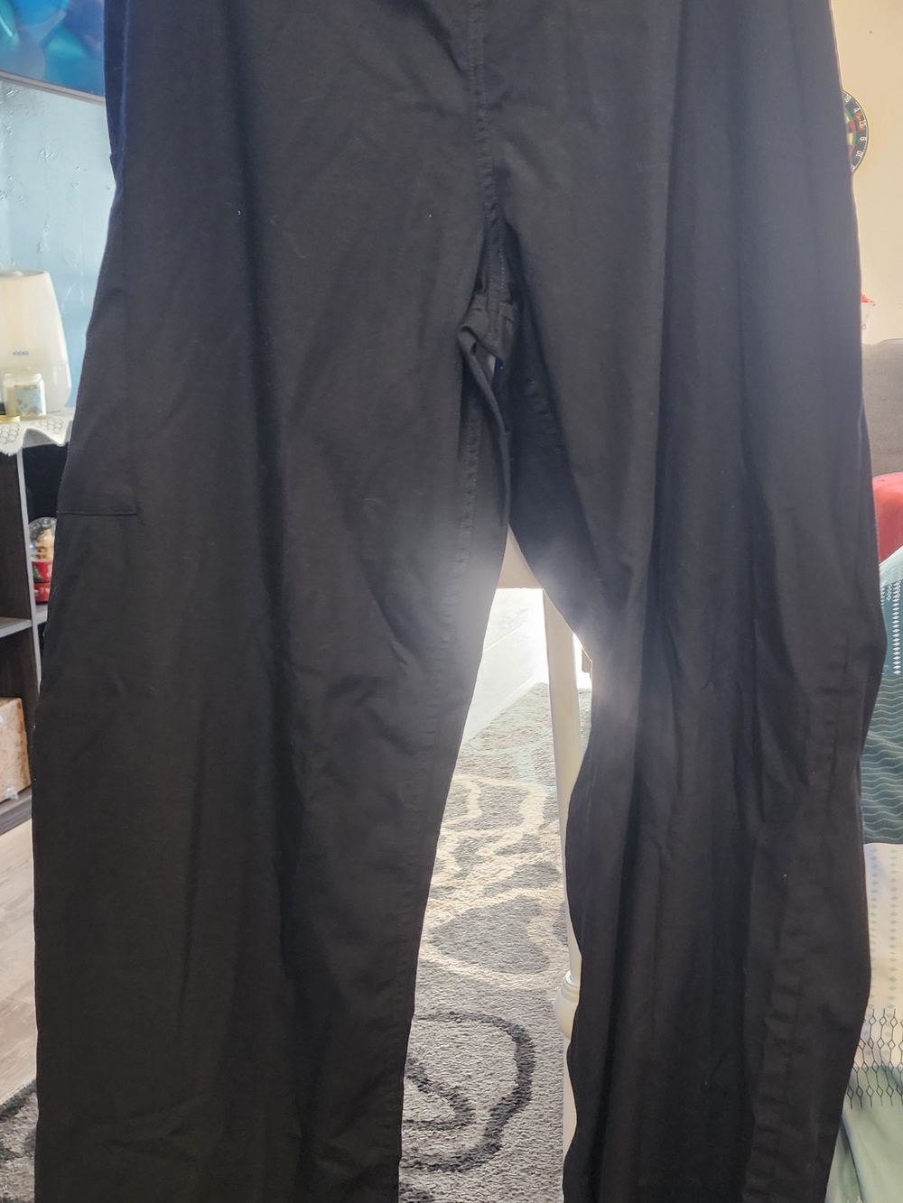 Cherokee Black Straight-Leg Scrubs/ Work Women's Pants Sz Lrg